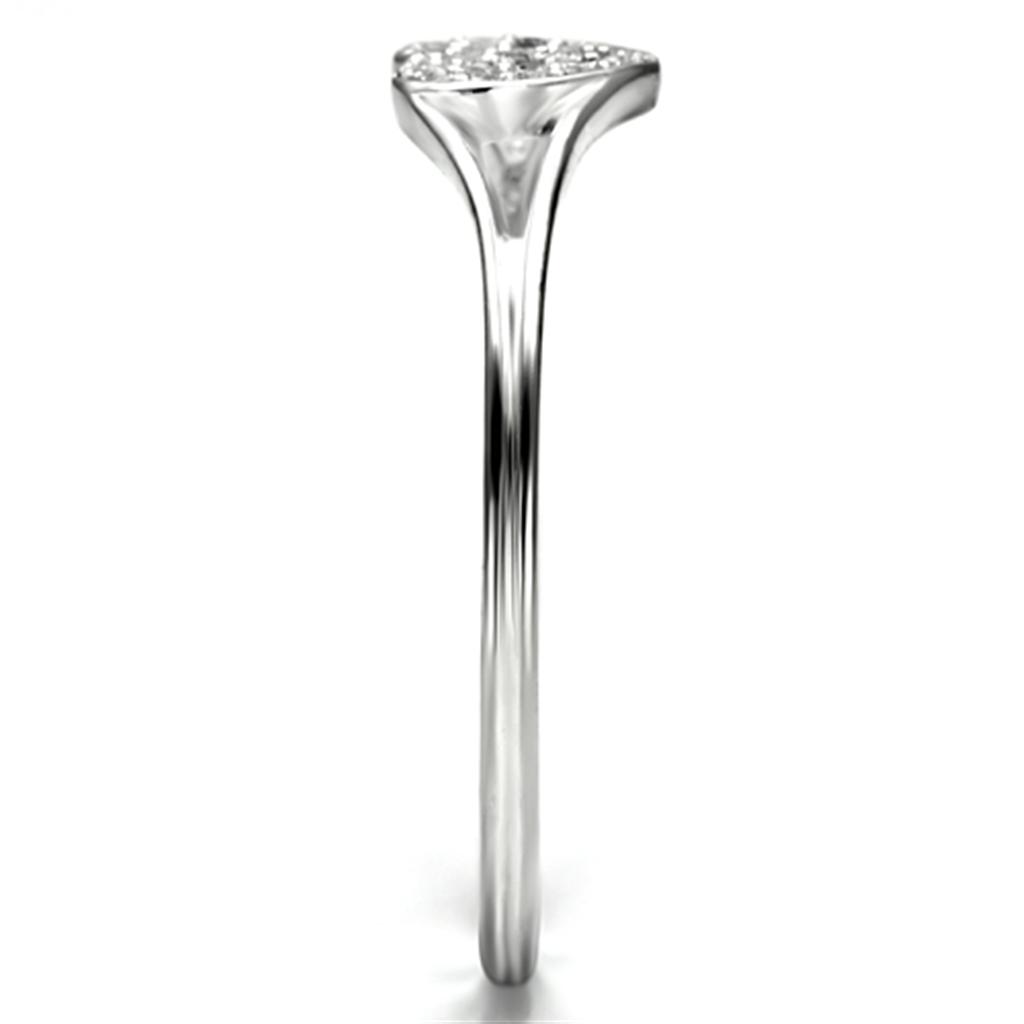TS073 - Rhodium 925 Sterling Silver Ring with AAA Grade CZ  in Clear-3