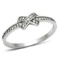 TS075 - Rhodium 925 Sterling Silver Ring with AAA Grade CZ  in Clear-4