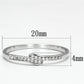 TS077 - Rhodium 925 Sterling Silver Ring with AAA Grade CZ  in Clear-1