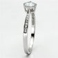 TS079 - Rhodium 925 Sterling Silver Ring with AAA Grade CZ  in Clear-3