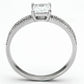 TS081 - Rhodium 925 Sterling Silver Ring with AAA Grade CZ  in Clear-2