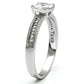 TS081 - Rhodium 925 Sterling Silver Ring with AAA Grade CZ  in Clear-3