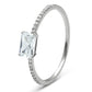 TS082 - Rhodium 925 Sterling Silver Ring with AAA Grade CZ  in Clear-4