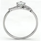 TS085 - Rhodium 925 Sterling Silver Ring with AAA Grade CZ  in Clear-2