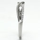 TS087 - Rhodium 925 Sterling Silver Ring with AAA Grade CZ  in Clear-3