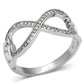 TS088 - Rhodium 925 Sterling Silver Ring with AAA Grade CZ  in Clear-4