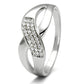TS090 - Rhodium 925 Sterling Silver Ring with AAA Grade CZ  in Clear-4