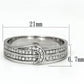 TS091 - Rhodium 925 Sterling Silver Ring with AAA Grade CZ  in Clear-1