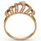 TS096 - Rose Gold 925 Sterling Silver Ring with AAA Grade CZ  in Clear-2