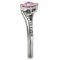 TS100 - Rhodium 925 Sterling Silver Ring with AAA Grade CZ  in Rose-3