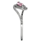 TS101 - Rhodium 925 Sterling Silver Ring with AAA Grade CZ  in Rose-3