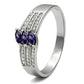 TS104 - Rhodium 925 Sterling Silver Ring with AAA Grade CZ  in Amethyst-4