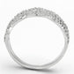 TS106 - Rhodium 925 Sterling Silver Ring with AAA Grade CZ  in Clear-2