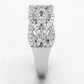 TS106 - Rhodium 925 Sterling Silver Ring with AAA Grade CZ  in Clear-3