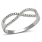 TS107 - Rhodium 925 Sterling Silver Ring with AAA Grade CZ  in Clear-4