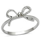 TS109 - Rhodium 925 Sterling Silver Ring with AAA Grade CZ  in Clear-4