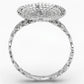 TS121 - Rhodium 925 Sterling Silver Ring with AAA Grade CZ  in Clear-2