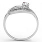 TS123 - Rhodium 925 Sterling Silver Ring with AAA Grade CZ  in Ruby-2