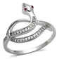 TS123 - Rhodium 925 Sterling Silver Ring with AAA Grade CZ  in Ruby-4