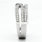TS131 - Rhodium 925 Sterling Silver Ring with AAA Grade CZ  in Clear-3