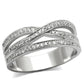 TS131 - Rhodium 925 Sterling Silver Ring with AAA Grade CZ  in Clear-4