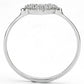 TS133 - Rhodium 925 Sterling Silver Ring with AAA Grade CZ  in Clear-2