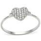 TS133 - Rhodium 925 Sterling Silver Ring with AAA Grade CZ  in Clear-4