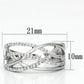 TS134 - Rhodium 925 Sterling Silver Ring with AAA Grade CZ  in Clear-1