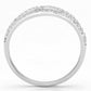 TS135 - Rhodium 925 Sterling Silver Ring with AAA Grade CZ  in Clear-2