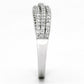 TS135 - Rhodium 925 Sterling Silver Ring with AAA Grade CZ  in Clear-3
