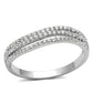 TS135 - Rhodium 925 Sterling Silver Ring with AAA Grade CZ  in Clear-4