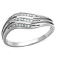 TS143 - Rhodium 925 Sterling Silver Ring with AAA Grade CZ  in Clear-4