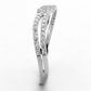 TS146 - Rhodium 925 Sterling Silver Ring with AAA Grade CZ  in Clear-3