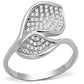 TS149 - Rhodium 925 Sterling Silver Ring with AAA Grade CZ  in Clear-4