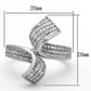 TS150 - Rhodium 925 Sterling Silver Ring with AAA Grade CZ  in Clear-1
