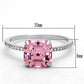 TS179 - Rhodium 925 Sterling Silver Ring with Cubic  in Rose-1
