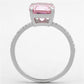 TS179 - Rhodium 925 Sterling Silver Ring with Cubic  in Rose-2
