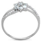 TS182 - Rhodium 925 Sterling Silver Ring with AAA Grade CZ  in Clear-2