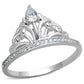 TS191 - Rhodium 925 Sterling Silver Ring with AAA Grade CZ  in Clear-4