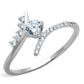 TS199 - Rhodium 925 Sterling Silver Ring with AAA Grade CZ  in Clear-4