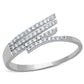 TS203 - Rhodium 925 Sterling Silver Ring with AAA Grade CZ  in Clear-4