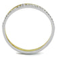 TS207 - Gold+Rhodium 925 Sterling Silver Ring with AAA Grade CZ  in Clear-2