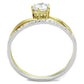 TS209 - Gold+Rhodium 925 Sterling Silver Ring with AAA Grade CZ  in Clear-2