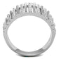 TS211 - Rhodium 925 Sterling Silver Ring with AAA Grade CZ  in Clear-2
