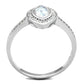 TS213 - Rhodium 925 Sterling Silver Ring with AAA Grade CZ  in Clear-2