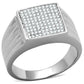 TS214 - Rhodium 925 Sterling Silver Ring with AAA Grade CZ  in Clear-4