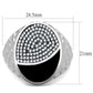TS216 - Rhodium 925 Sterling Silver Ring with AAA Grade CZ  in Clear-1
