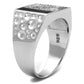 TS219 - Rhodium 925 Sterling Silver Ring with AAA Grade CZ  in Clear-3