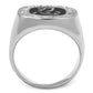 TS225 - Rhodium 925 Sterling Silver Ring with AAA Grade CZ  in Clear-2