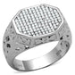 TS229 - Rhodium 925 Sterling Silver Ring with AAA Grade CZ  in Clear-4